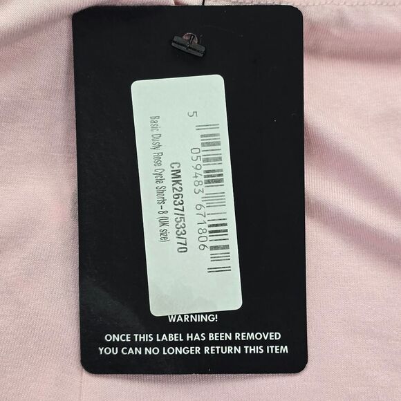 PrettyLittleThing Women's US 4 Basic Dusty Rose Cycle Pink Shorts - Picture 12 of 12